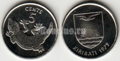 Монета Кирибати 5 центов 1979 год