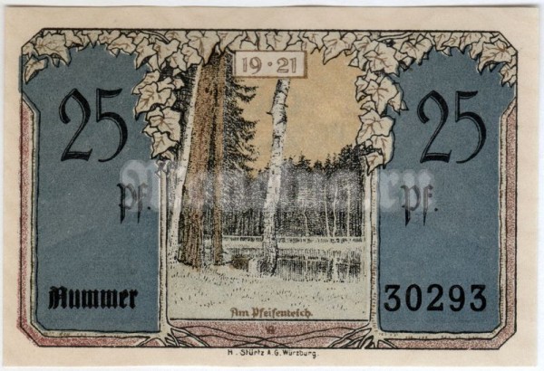 Нотгельд Германия 25 пфеннигов 1921 год