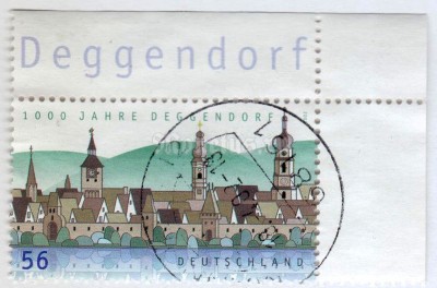 марка ФРГ 56 центов "Deggendorf" 2002 год Гашение