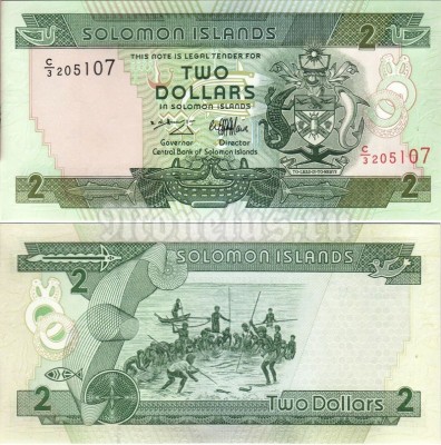 бона Соломоновы острова 2 доллара 1997 год