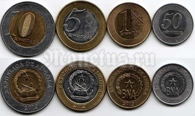 Ангола набор из 4-х монет 2012 год