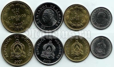 Гондурас набор из 4-х монет
