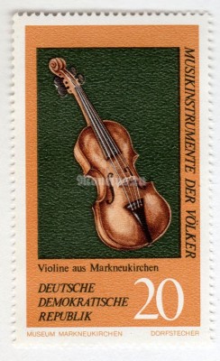 марка ГДР 20 пфенниг "Violin" 1971 год 