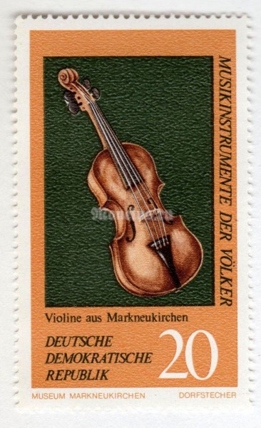 марка ГДР 20 пфенниг "Violin" 1971 год 