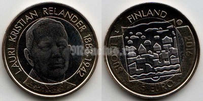 монета Финляндия 5 евро 2016 год Лаури Кристиан Реландер - второй президент Финляндии