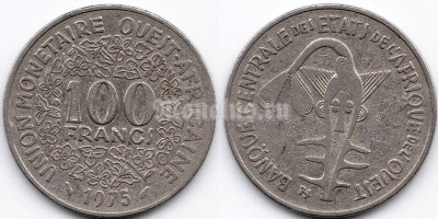 монета Западная Африка (BCEAO) 100 франков 1975 год