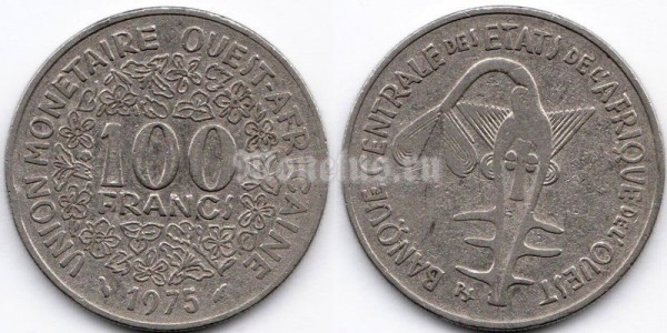 монета Западная Африка (BCEAO) 100 франков 1975 год