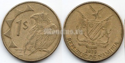 монета Намибия 1 доллар 2010 год