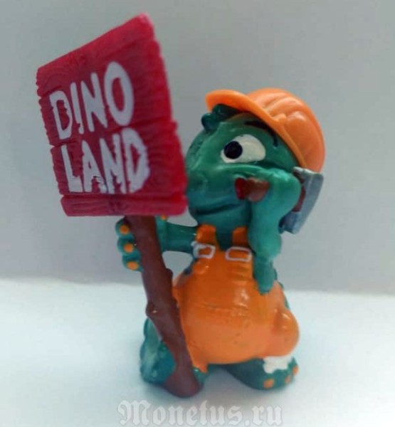 Киндер Сюрприз, Kinder, серия Динозавры Строители 1995 год, Die Dapsy Dinos, с табличкой