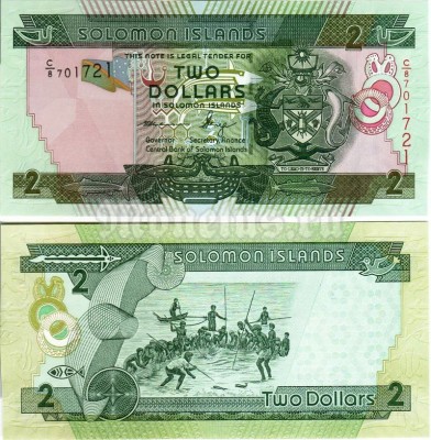 бона Соломоновы острова 2 доллара 2006-2011 год