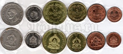 Гондурас набор из 5-ти монет 1956 - 2006 года