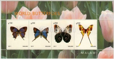 Блок Малави " Бабочки" 2011 год № 10