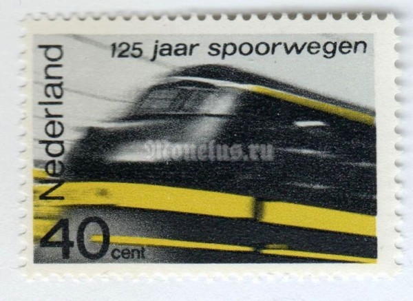 марка Нидерланды 40 центов "Electric train BR TT (1964)" 1964 год