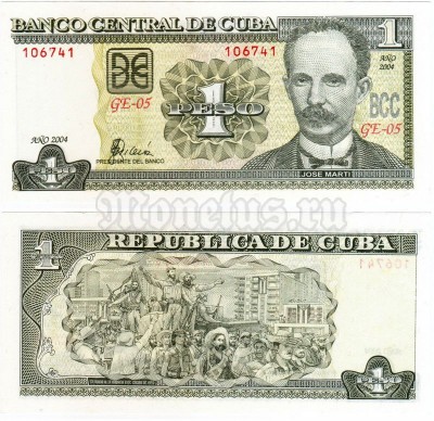 бона Куба 1 песо 2004 год