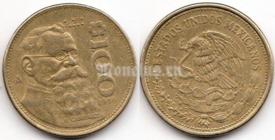 монета Мексика 100 песо 1990 год