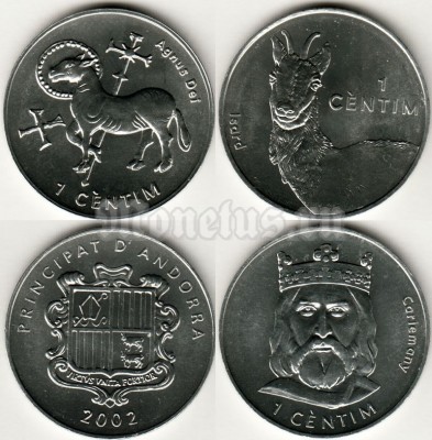 Андорра набор из 3-х монет 2002 год