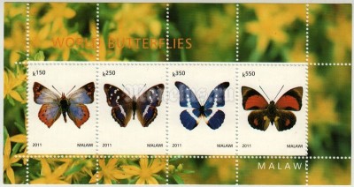 Блок Малави " Бабочки" 2011 год № 2