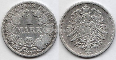 монета Германия 1 марка 1876 год A