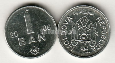 монета Молдавия 1 бан 2006 год
