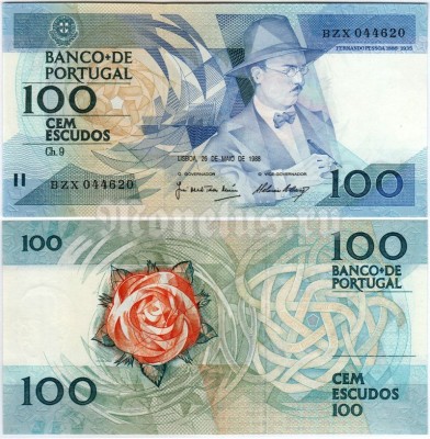 Банкнота Португалия 100 эскудо 1986 - 1988 год