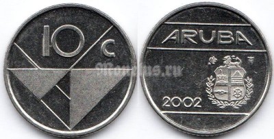 монета Аруба 10 центов 2002 год