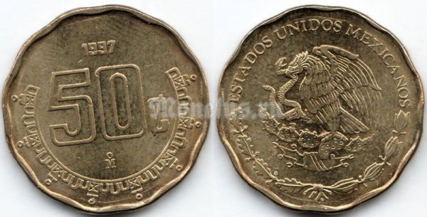 монета Мексика 50 сентаво 1997 год