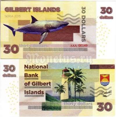 бона Острова Гилберта 30 долларов 2015 год