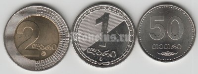 Грузия набор из-3-х монет 2006 год