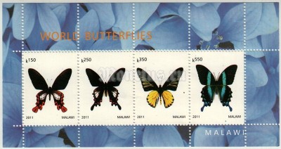 Блок Малави " Бабочки" 2011 год № 3