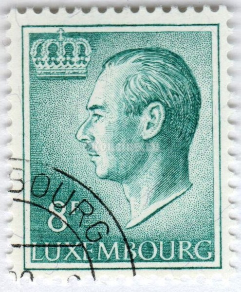 марка Люксембург 8 франков "Grand Duke Jean" 1982 год Гашение