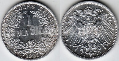 монета Германия 1 марка 1903 год A