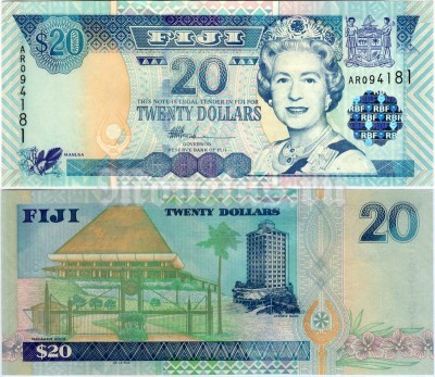 Банкнота Фиджи 20 долларов 2002 год