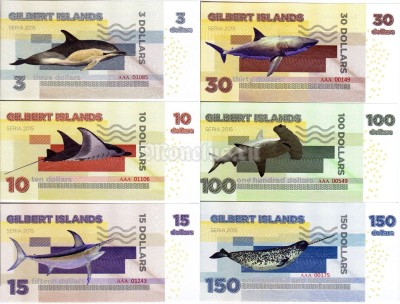 Острова Гилберта Набор из 6 банкнот 2015 год