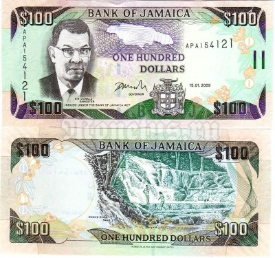 бона Ямайка 100 долларов 2009 год