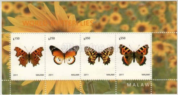Блок Малави " Бабочки" 2011 год № 5