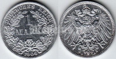 монета Германия 1 марка 1906 год A
