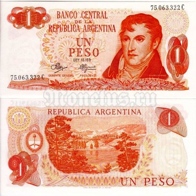 бона Аргентина 1 песо 1970 год