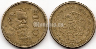 монета Мексика 100 песо 1984 год - Венустино Карранса