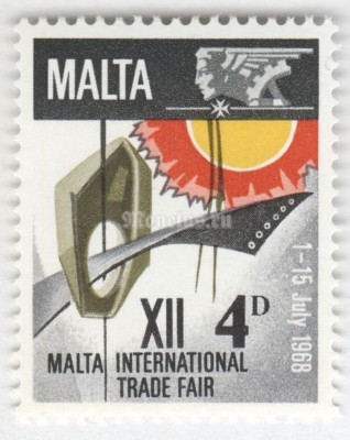 марка Мальта 4 пенни "Products" 1968 год