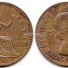 Монета Великобритания 1 пенни 1962 год