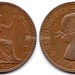 Монета Великобритания 1 пенни 1962 год