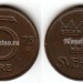 монета Швеция 5 эре 1973 год