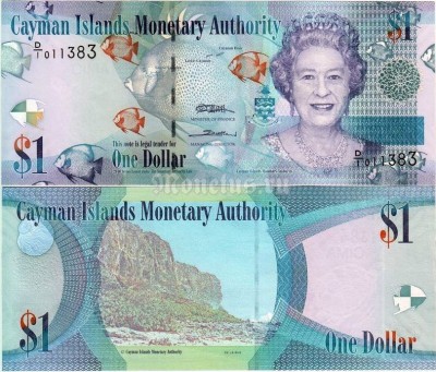бона Каймановы острова 1 доллар 2010 год