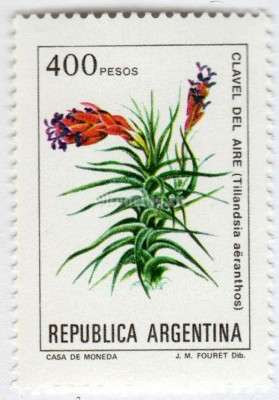 марка Аргентина 400 песо "Tillandsia aëranthos" 1982 год 