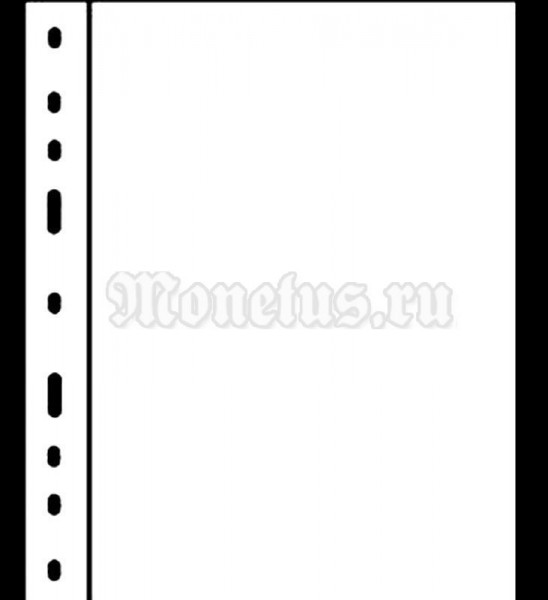 Разделительный лист формата Optima из белого пластика, Россия