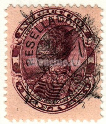 марка Венесуэла 1 сентимо 1893 год Симон Боливар