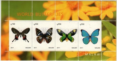Блок Малави " Бабочки" 2011 год № 7