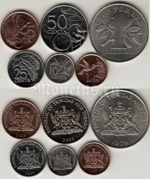 Тринидад и Тобаго набор из 6-ти монет - 2