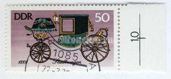 марка ГДР 50 пфенниг " Town carriages" 1976 год Гашение