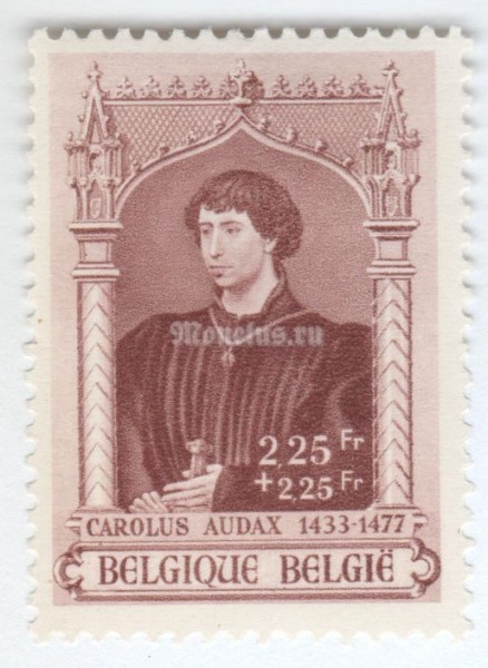 марка Бельгия 2,25+2,25 франка "Paintings" 1941 год